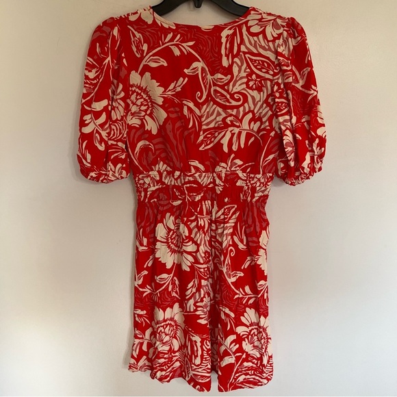 Women’s Abel The Label Short Sleeve Boho Floral Print Mini Dress Size Small - Picture 10 of 12